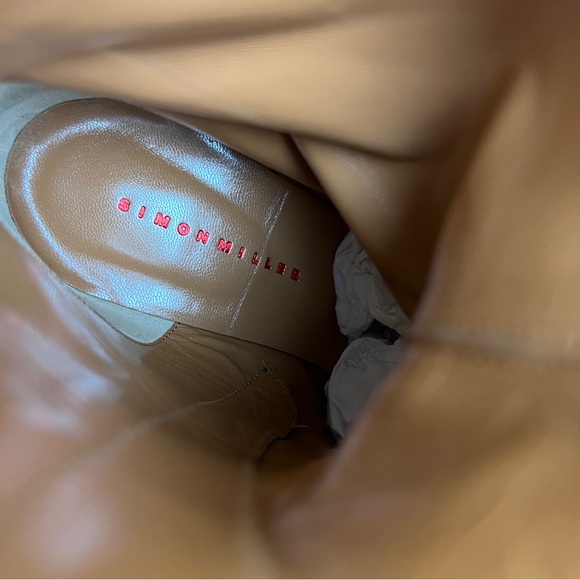 Simon Miller High Raid Low Leather Platform Heeled Fall Boots - Picture 12 of 15